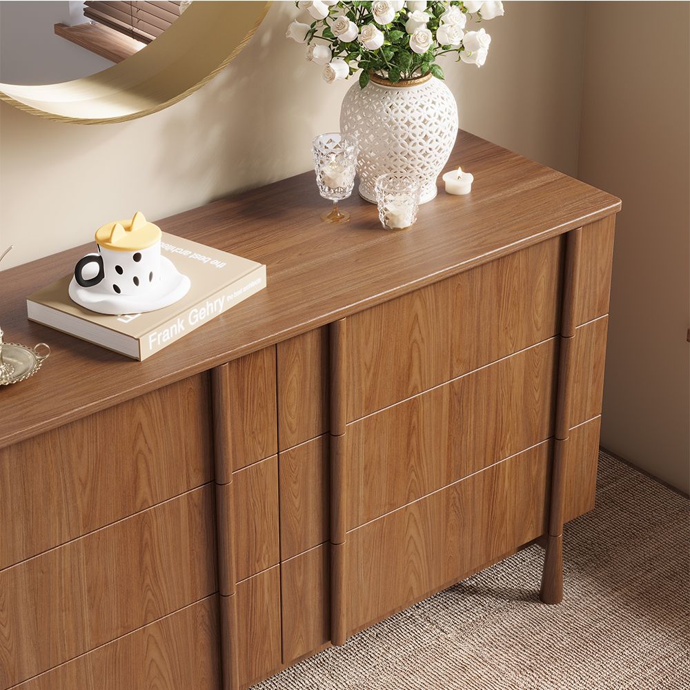 Elara 150 cm Mid-Century 6-Drawer Dresser