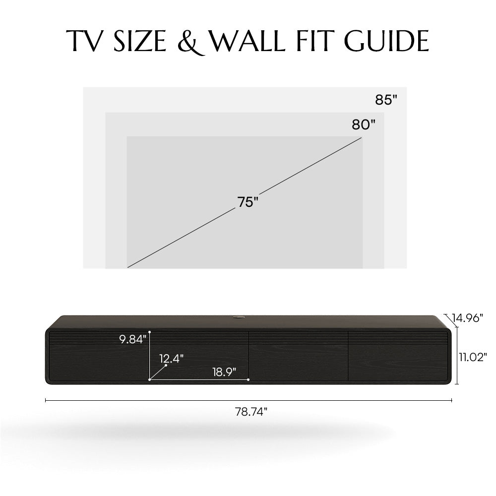 Float Mid-Century Floating TV Console