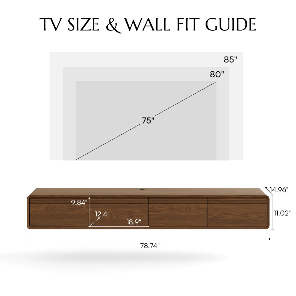 Float Mid-Century Floating TV Console