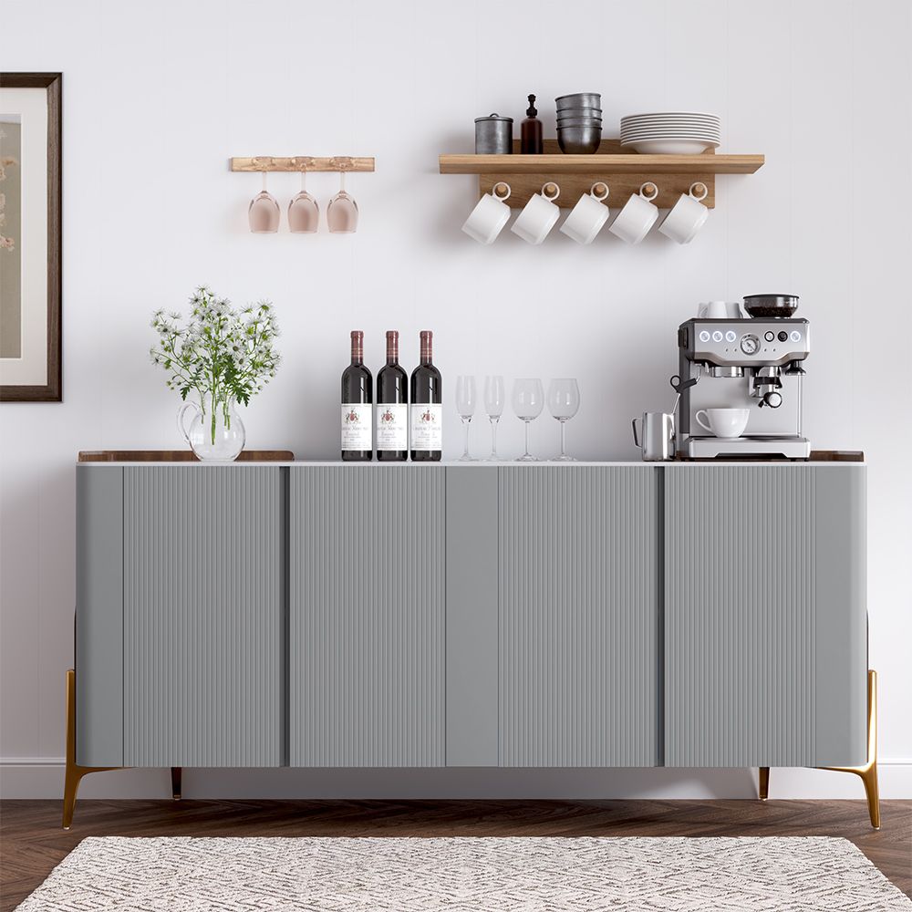 Solara Modern Storage Sideboard with Sintered Stone Top