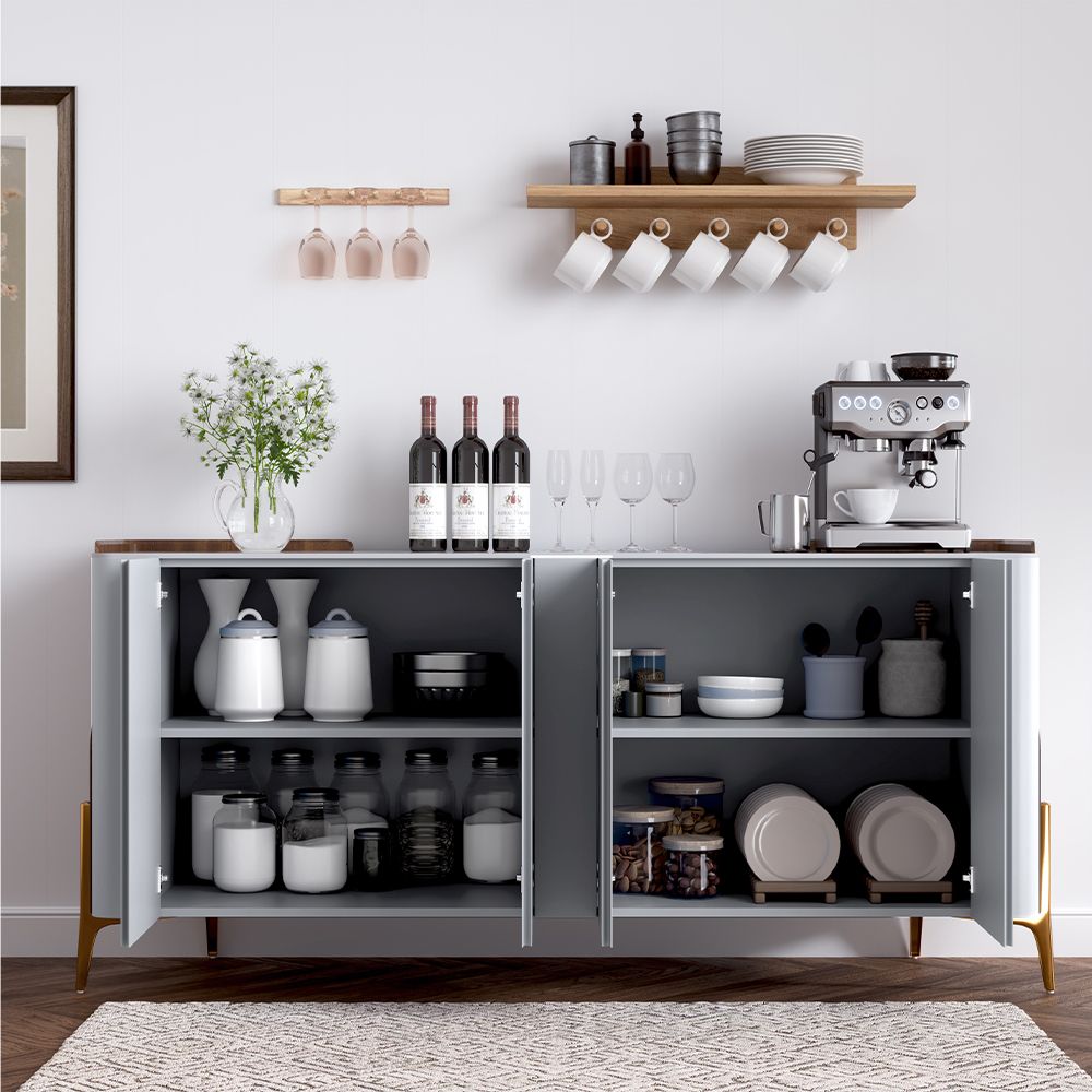 Solara Modern Storage Sideboard with Sintered Stone Top