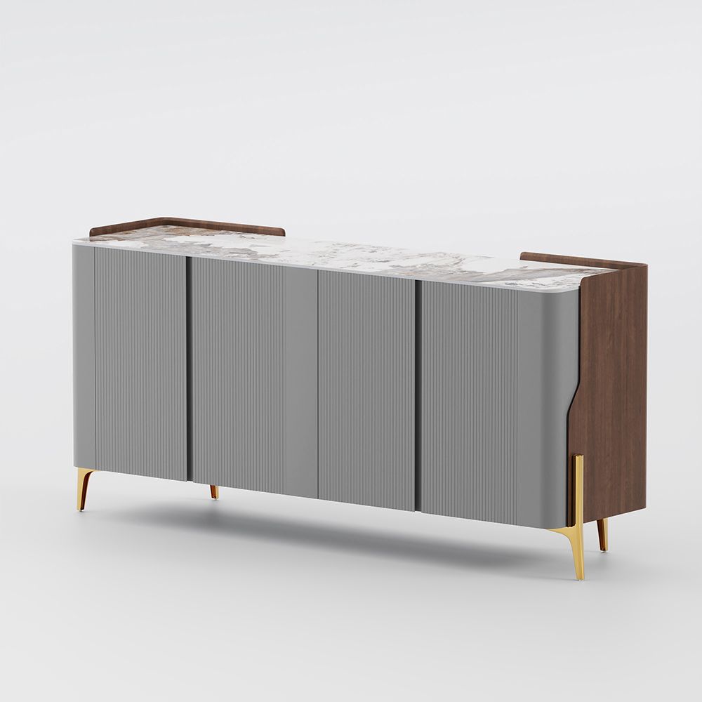 Solara Modern Storage Sideboard with Sintered Stone Top