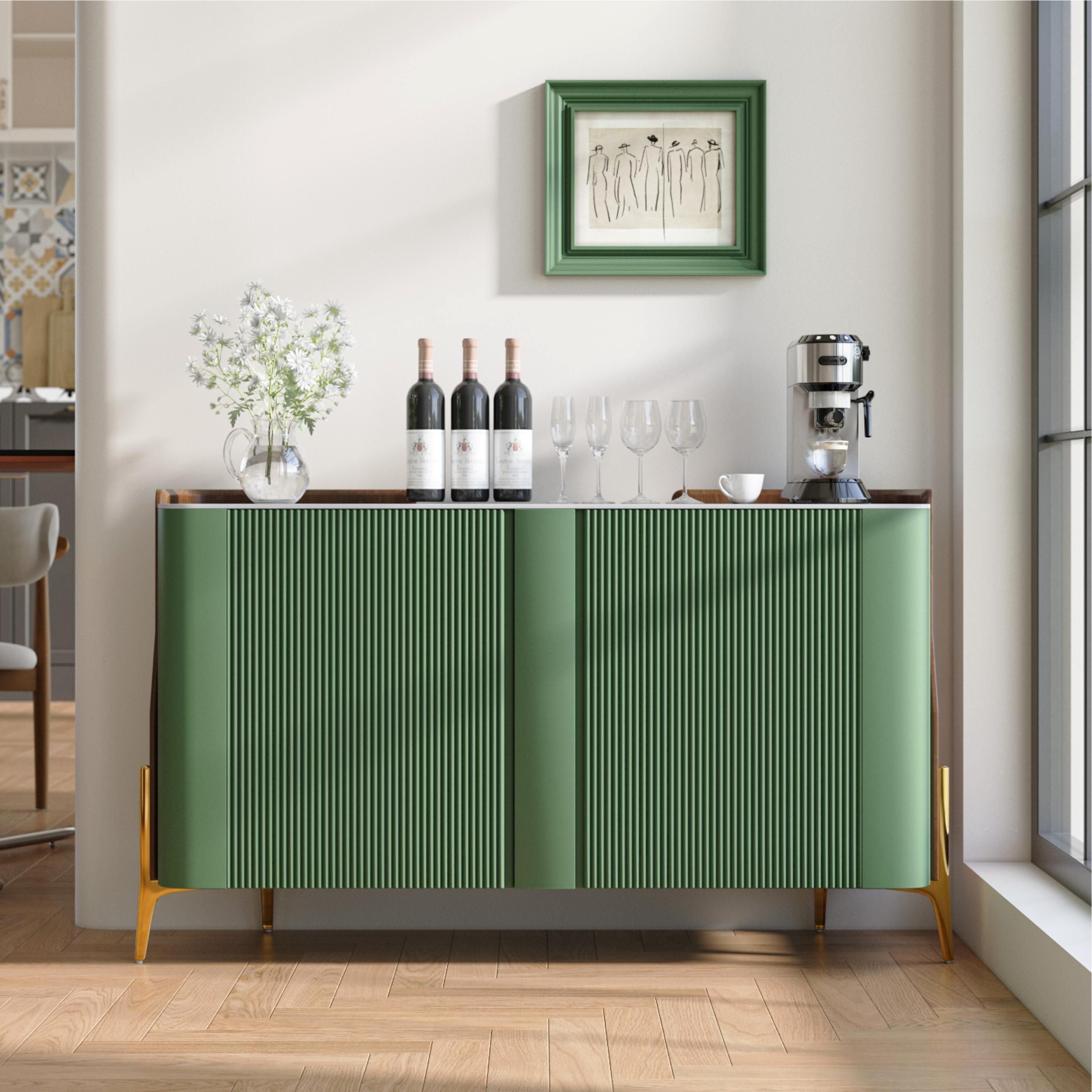 Solara Modern Storage Sideboard with Sintered Stone Top