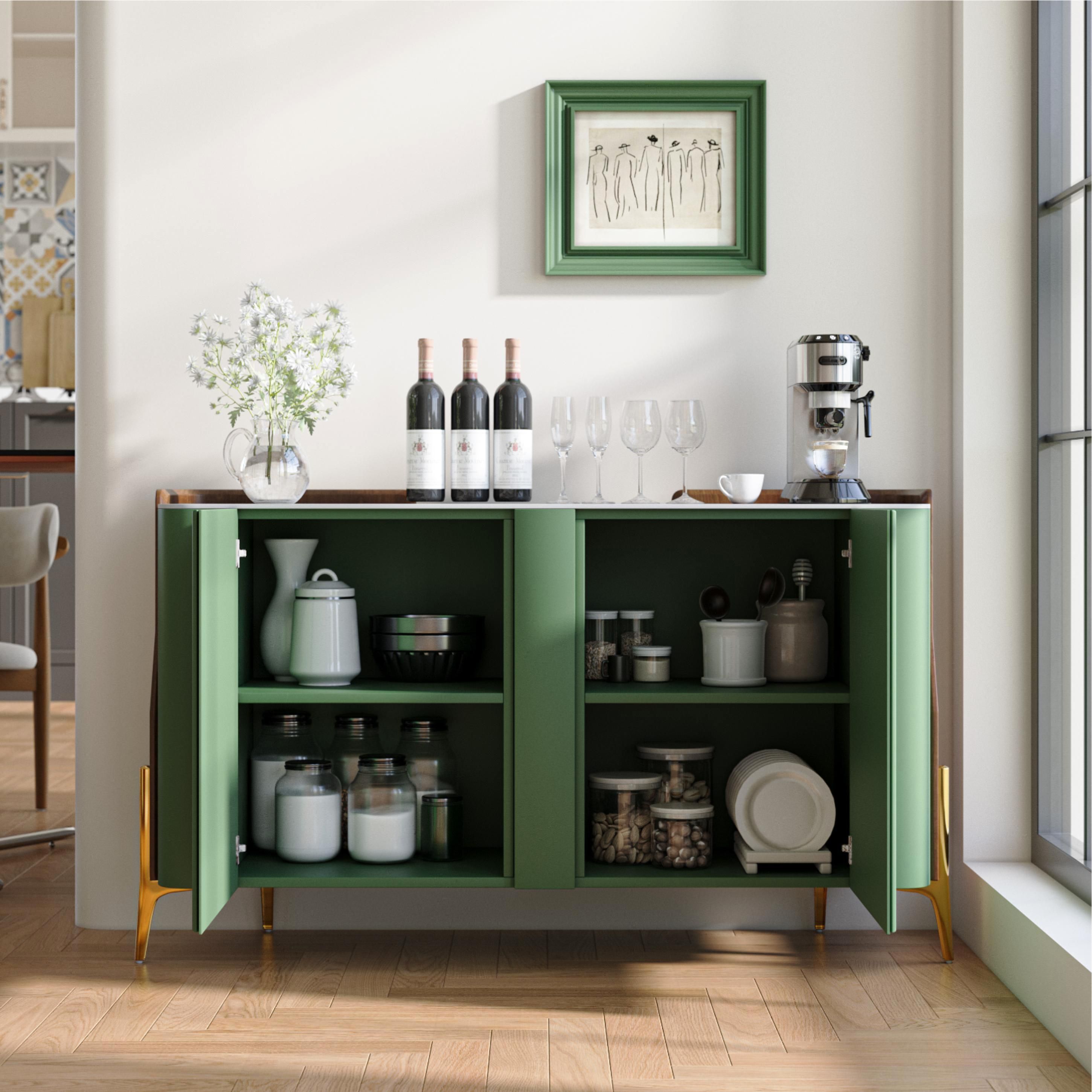 Solara Modern Storage Sideboard with Sintered Stone Top