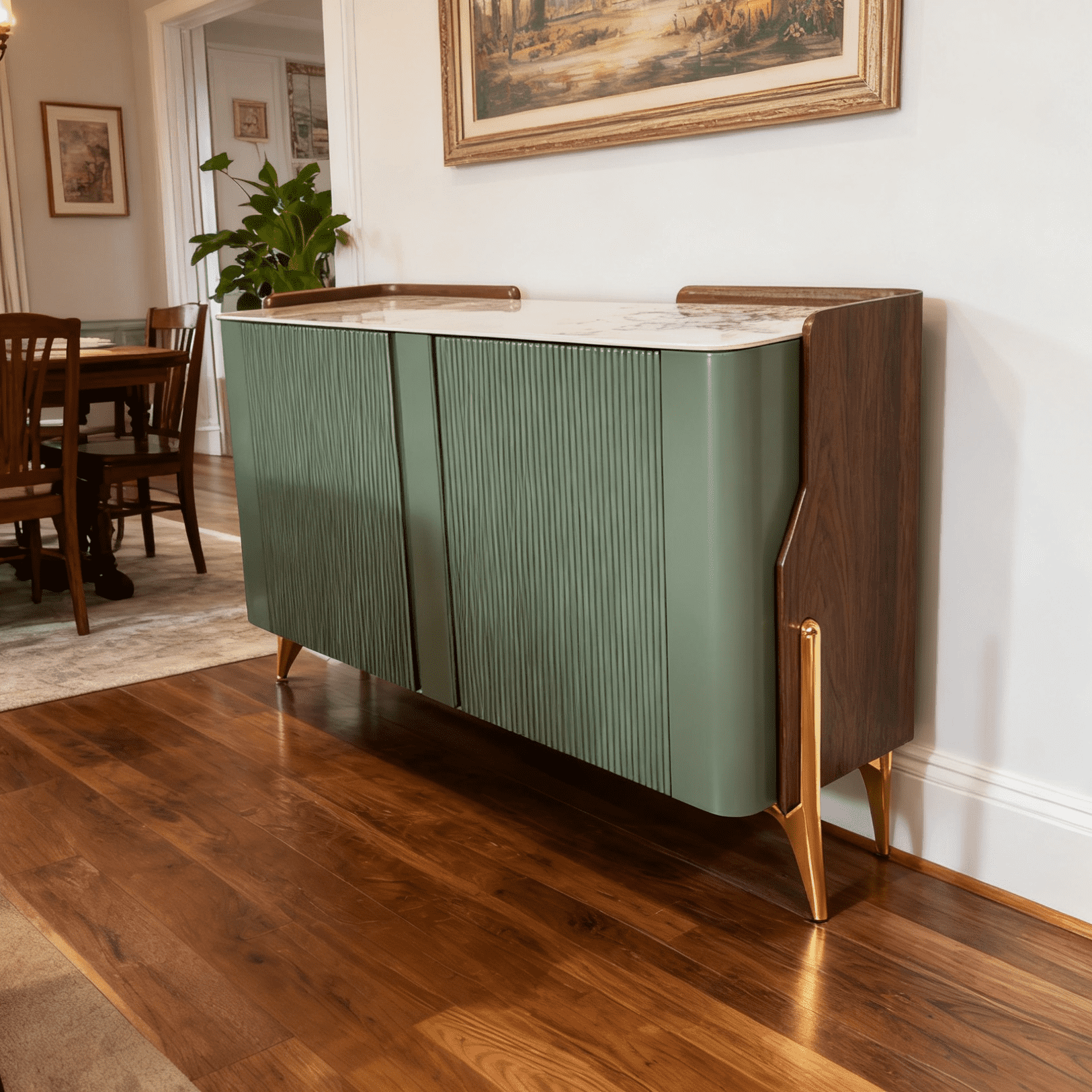 Solara Modern Storage Sideboard with Sintered Stone Top