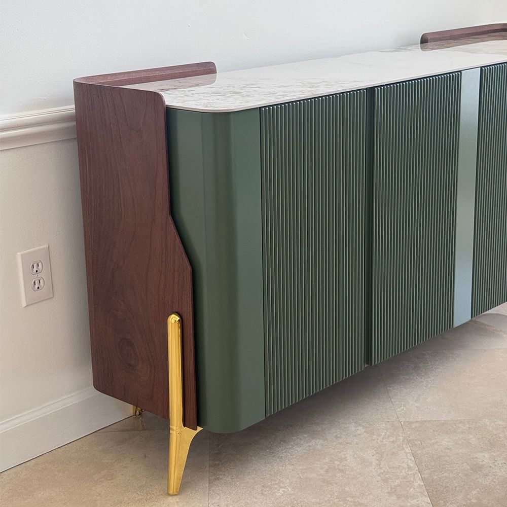 Solara Modern Storage Sideboard with Sintered Stone Top