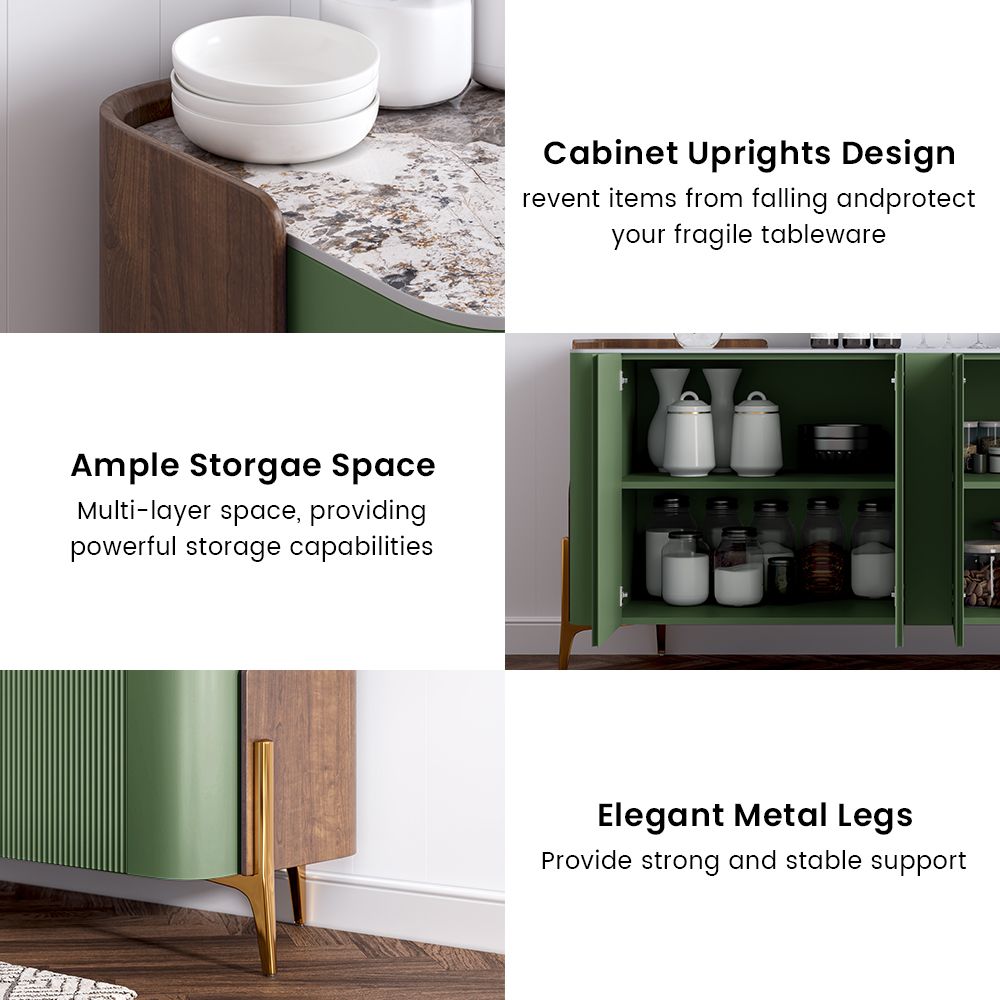 Solara Modern Storage Sideboard with Sintered Stone Top