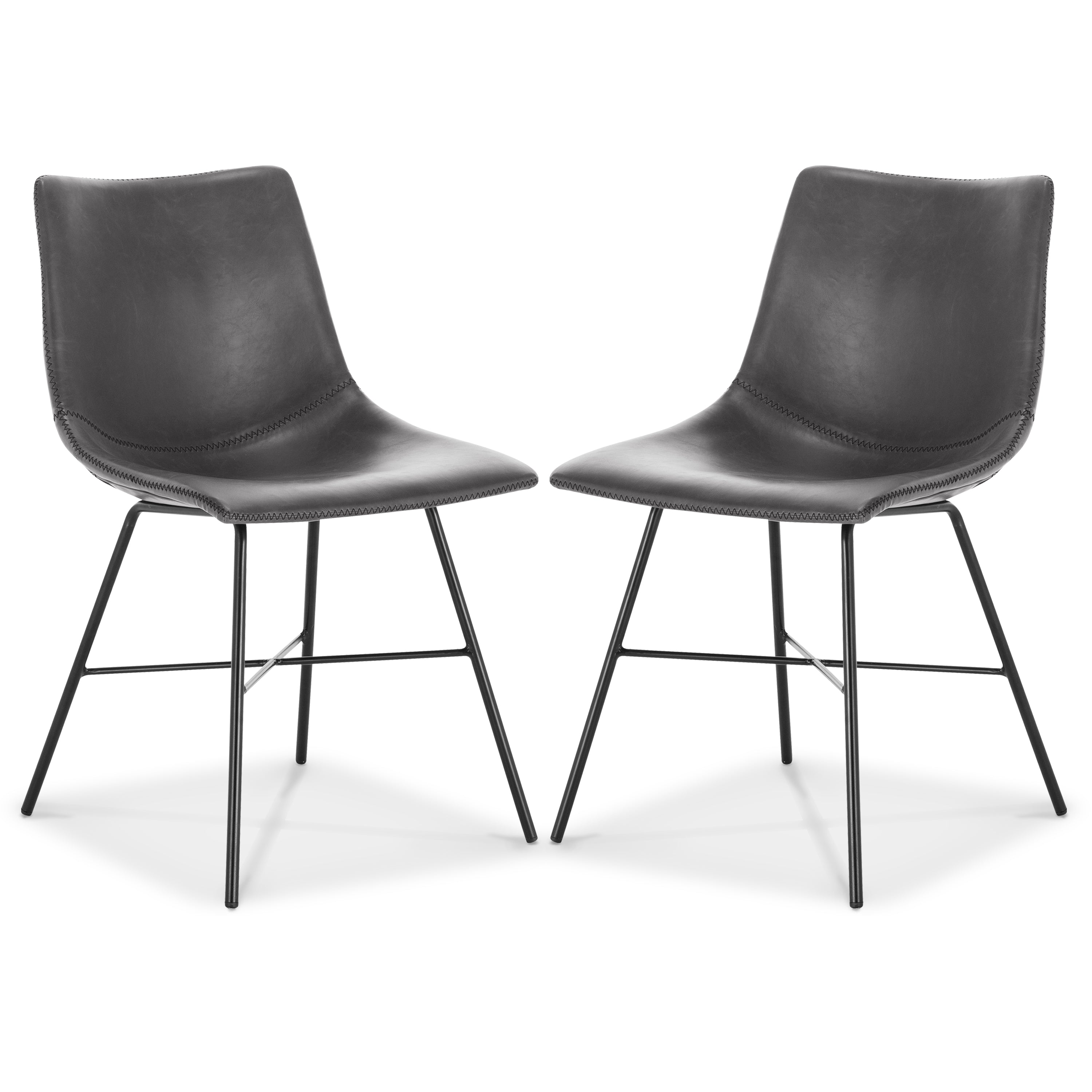 PAXLEY Vegan Leather Dining Chair Set of 2