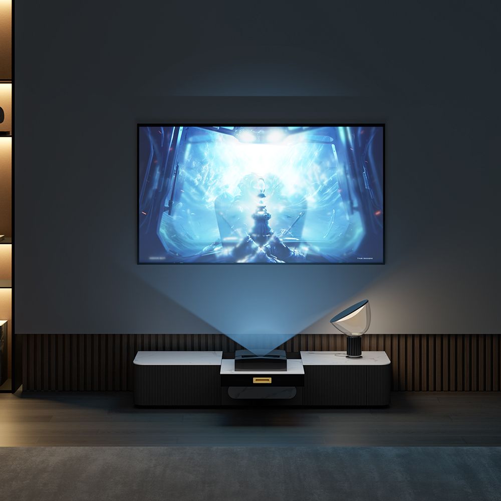 Helios Sintered Stone Projector Media Console