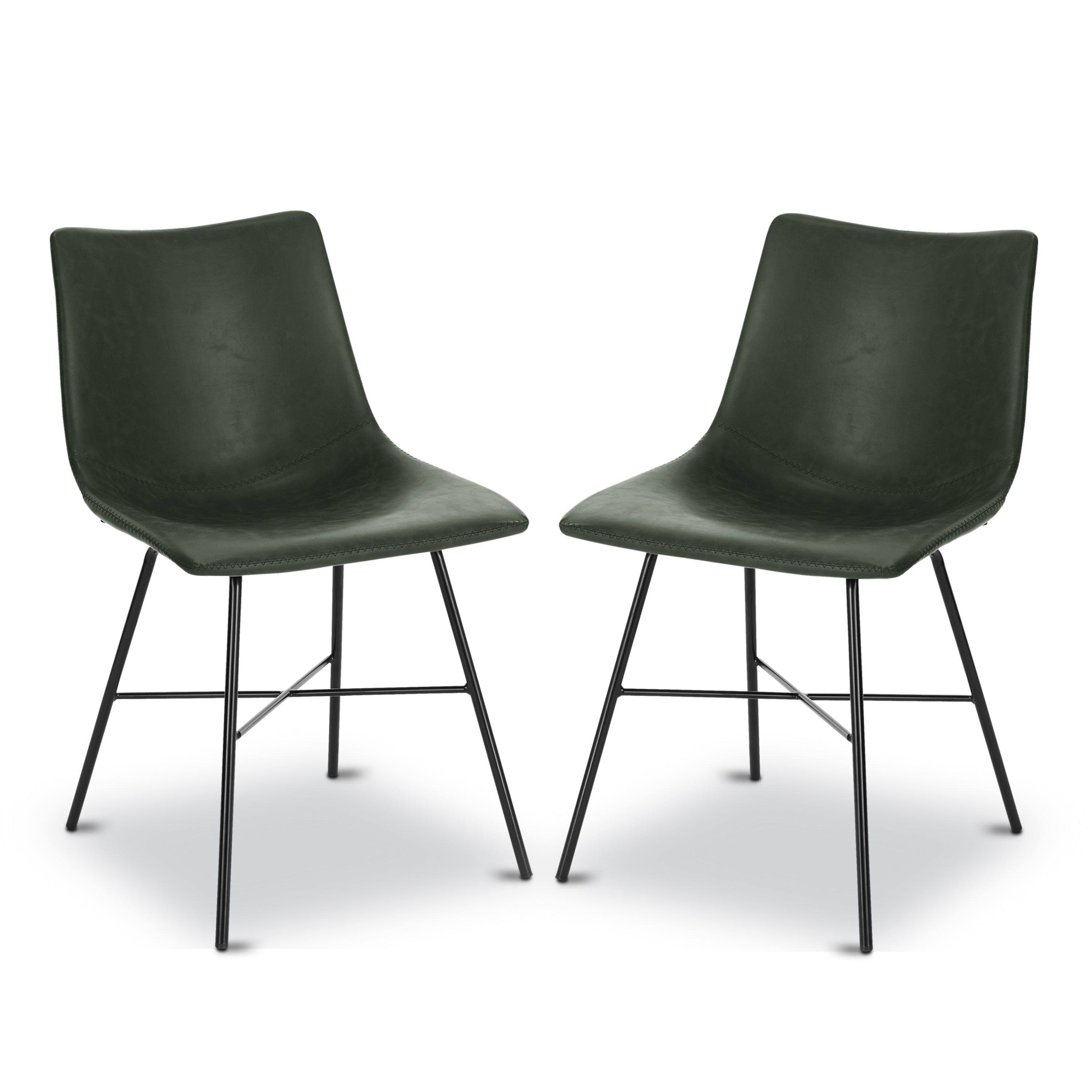 PAXLEY Vegan Leather Dining Chair Set of 2