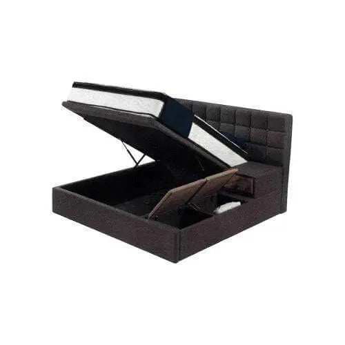 LUMEX Fabric Platform Storage Bed Frame
