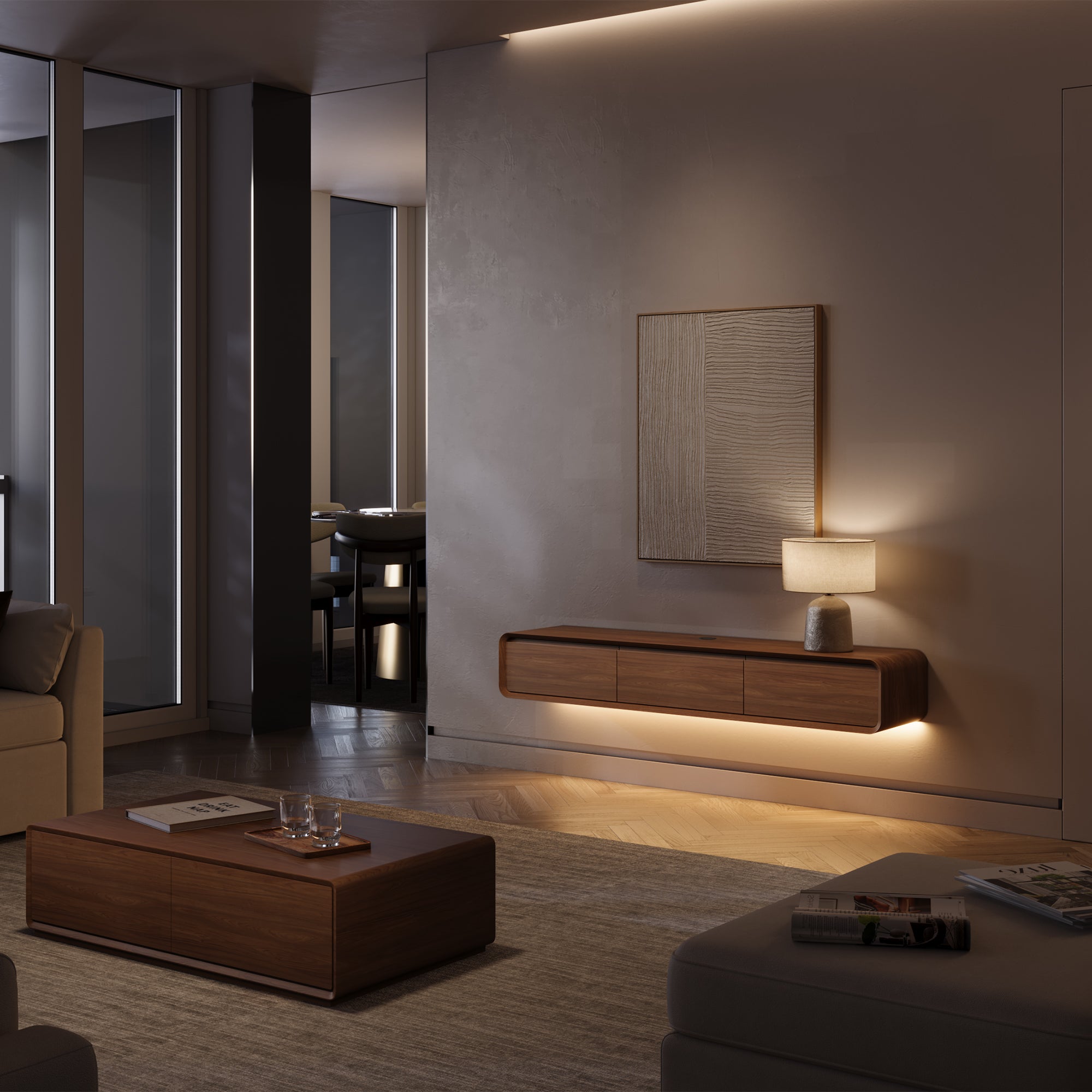 Merrin Minimalist Floating TV Stand