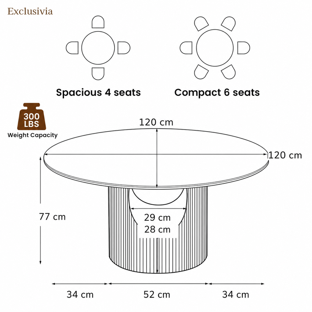 Silva Round Sintered Stone Dining Table