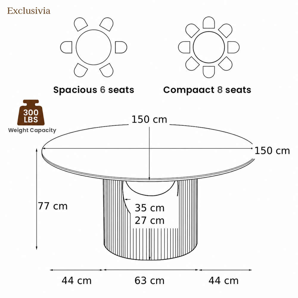 Silva Round Sintered Stone Dining Table