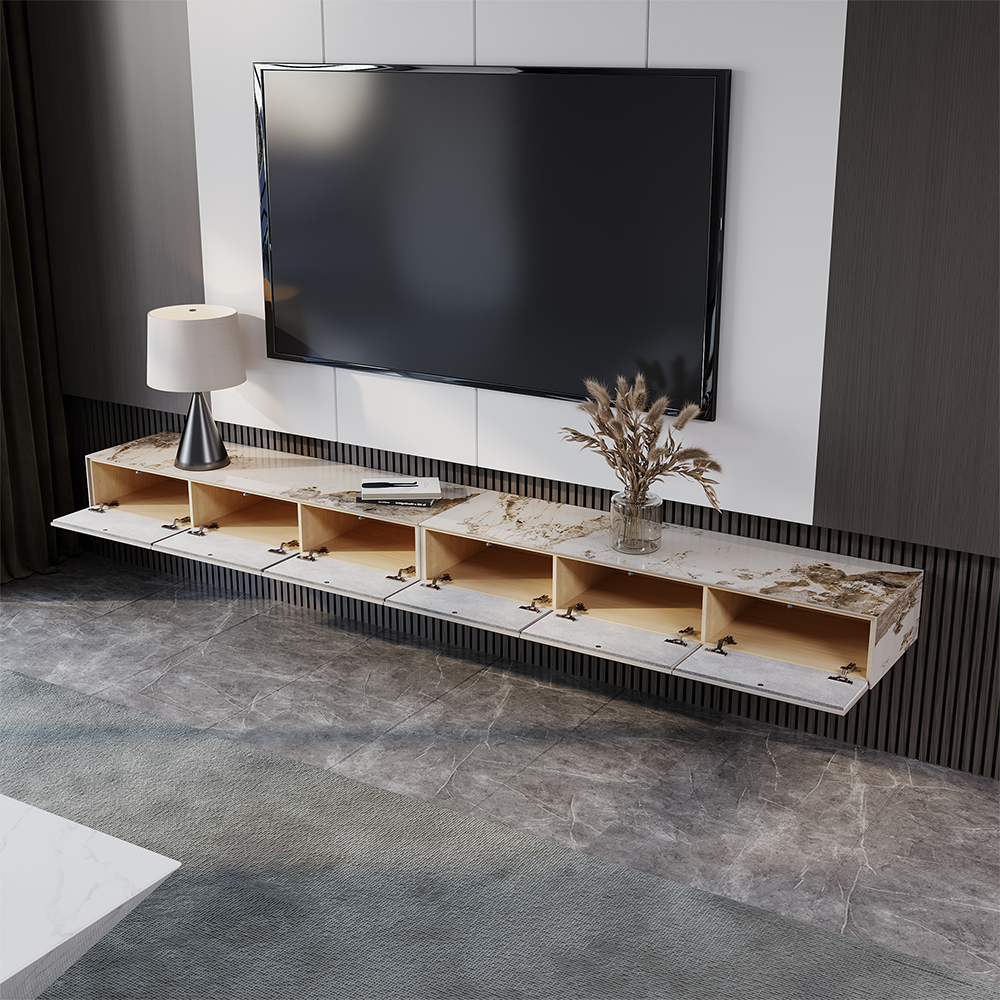 Float Modern Sintered Stone Floating TV Console