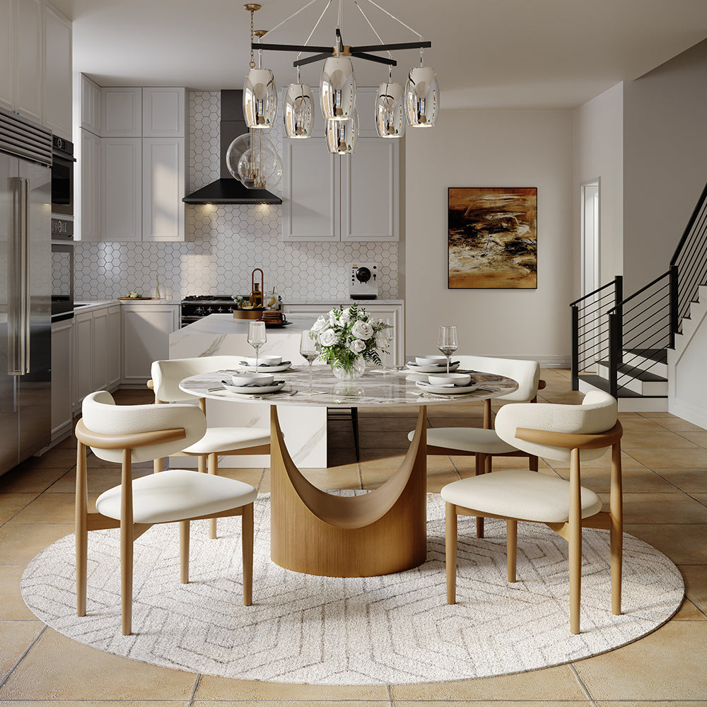 Aurelio Round Sintered Stone Dining Table