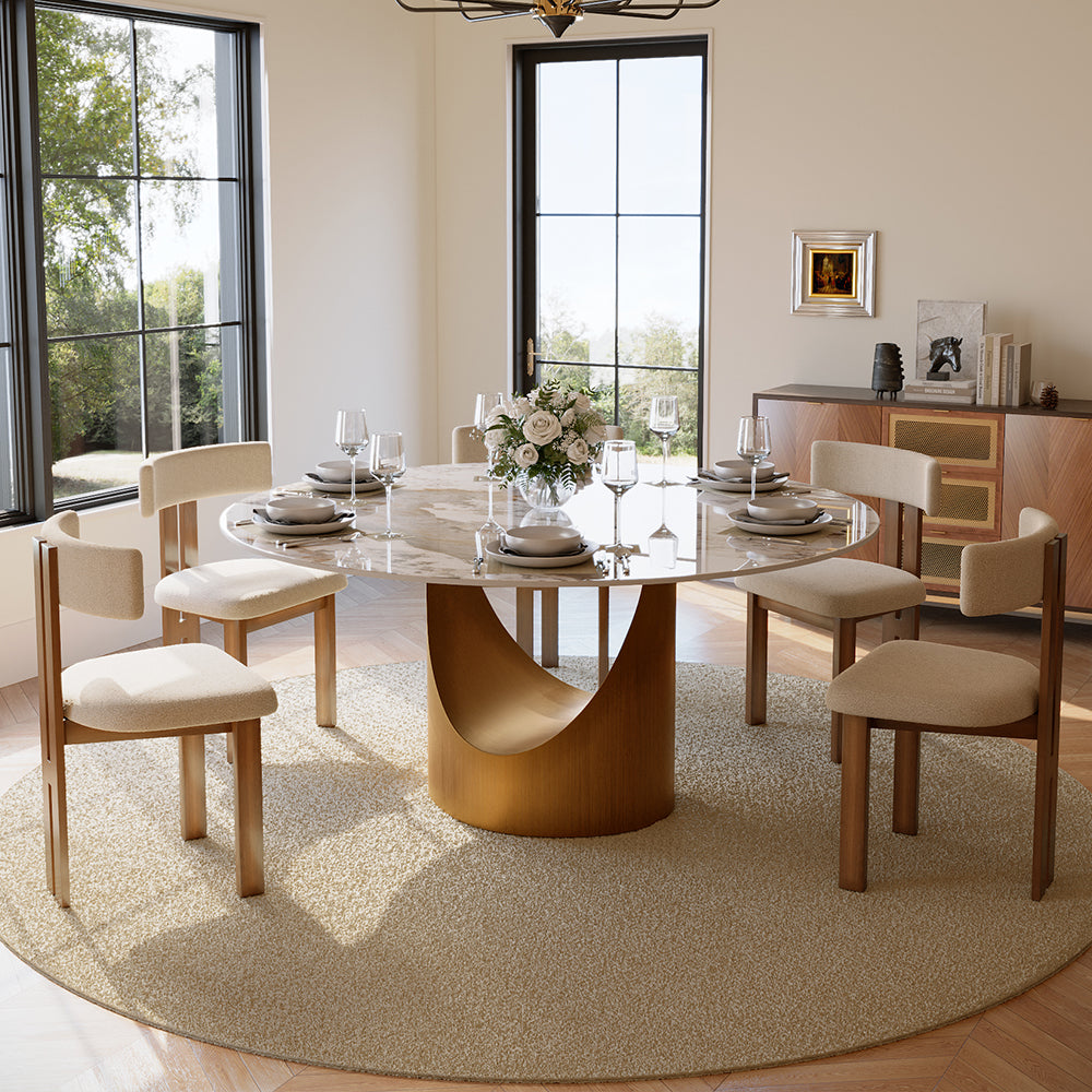 Aurelio Round Sintered Stone Dining Table