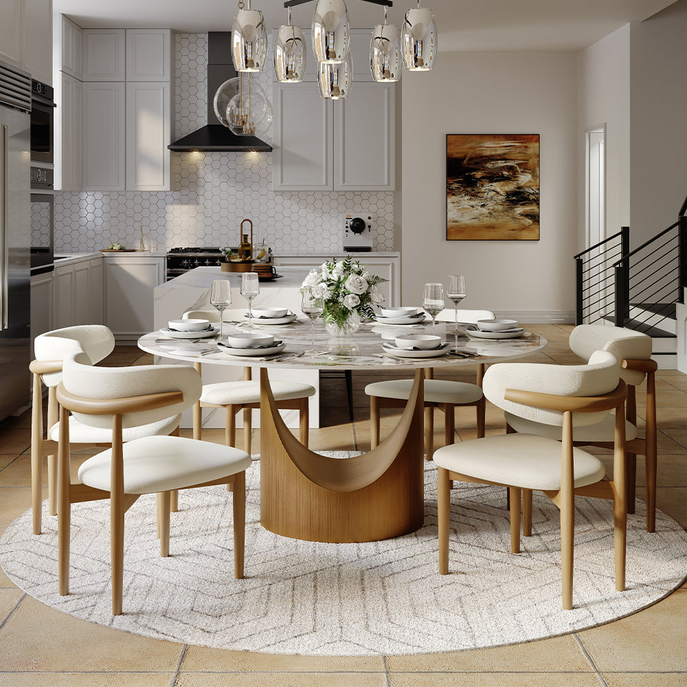 Aurelio Round Sintered Stone Dining Table