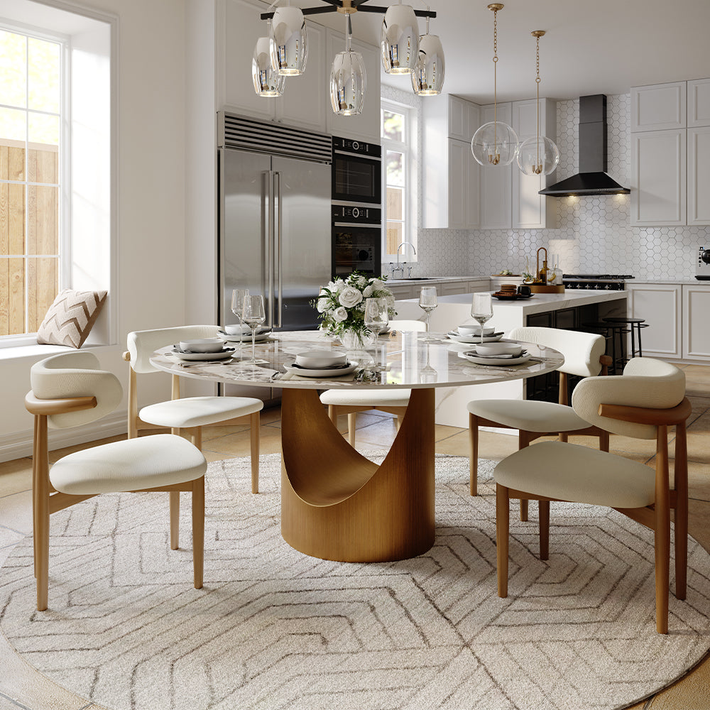 Aurelio Round Sintered Stone Dining Table