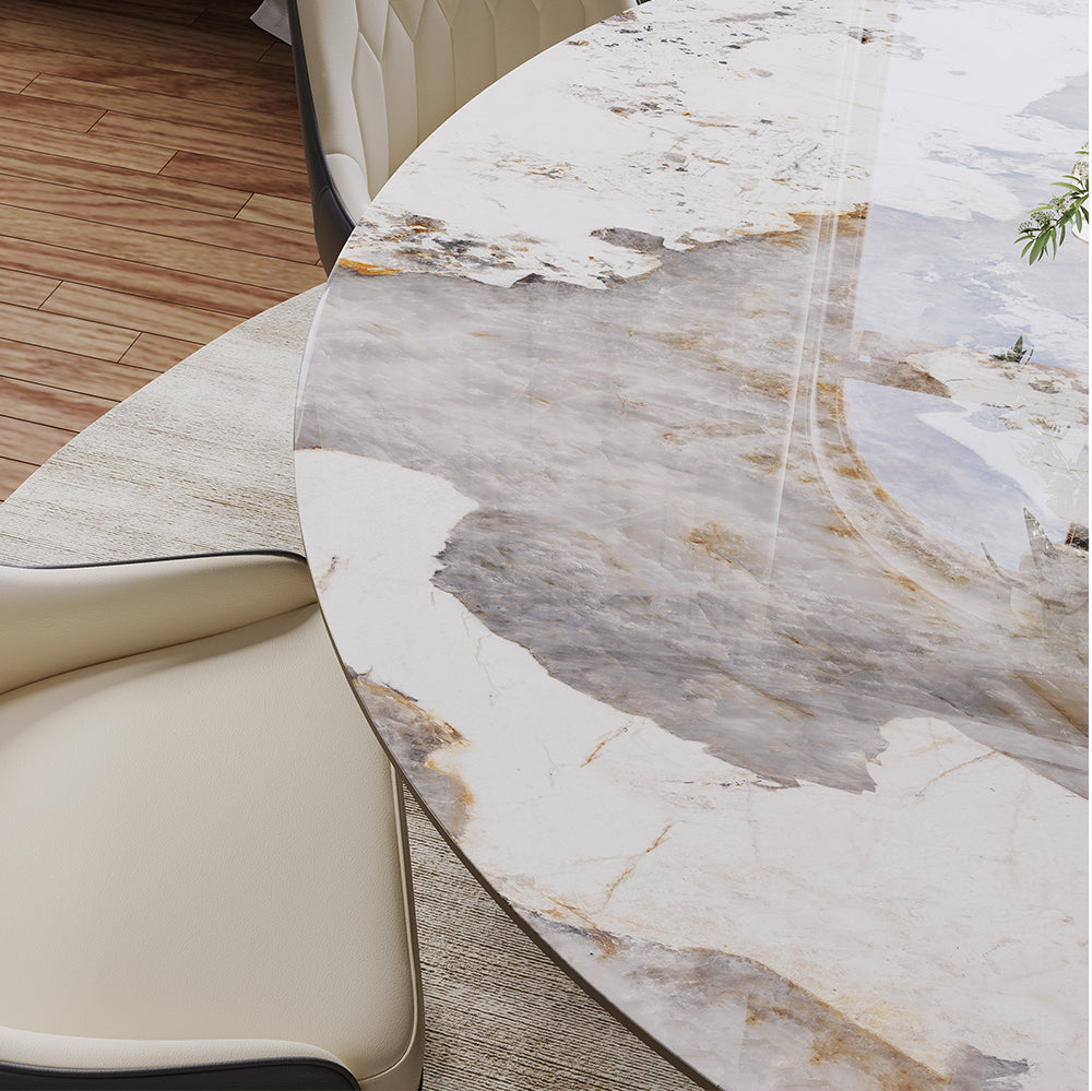 Aurelio Round Sintered Stone Dining Table