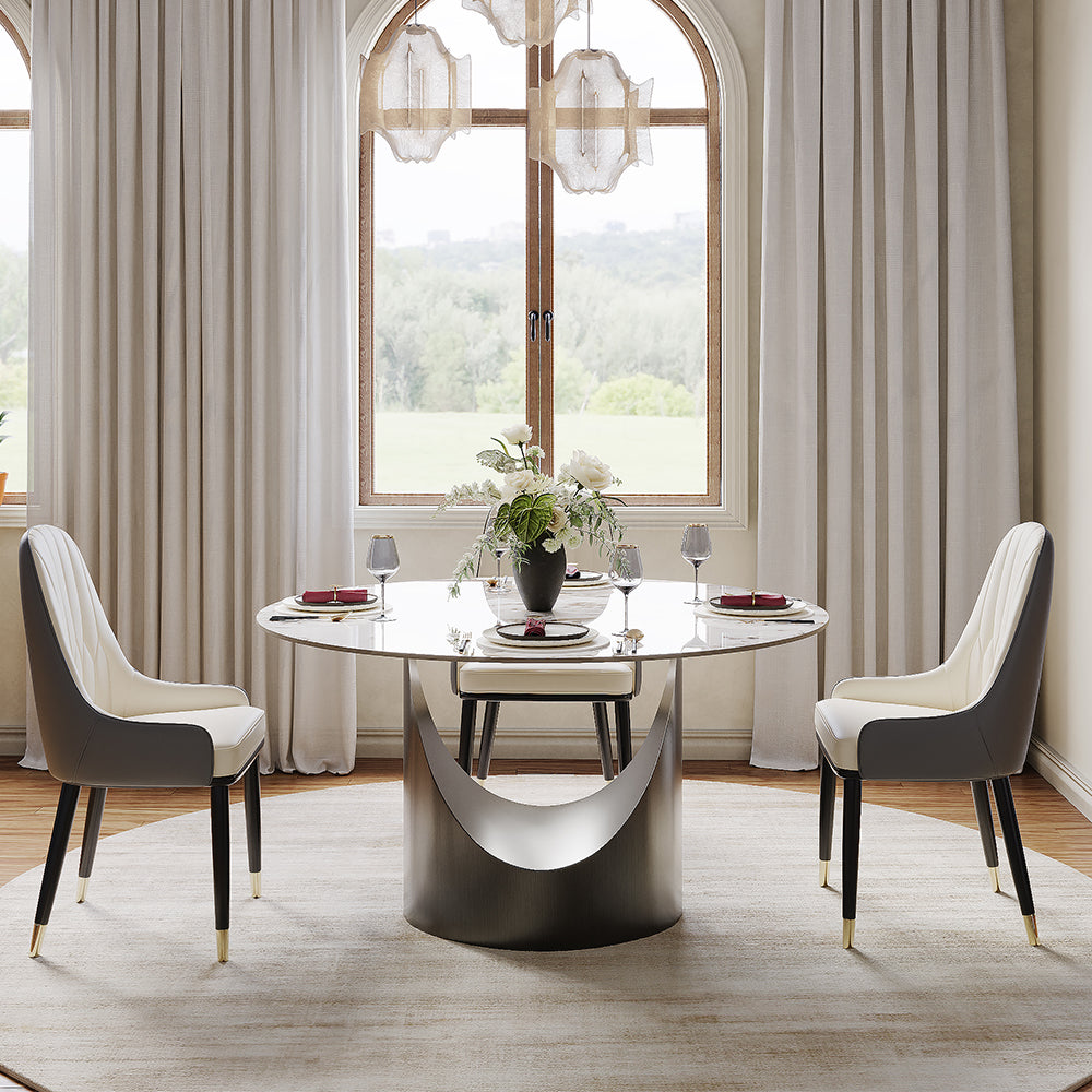 Aurelio Round Sintered Stone Dining Table