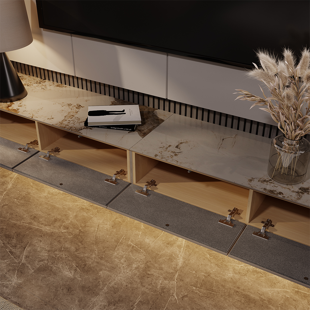 Float Modern Sintered Stone Floating TV Console