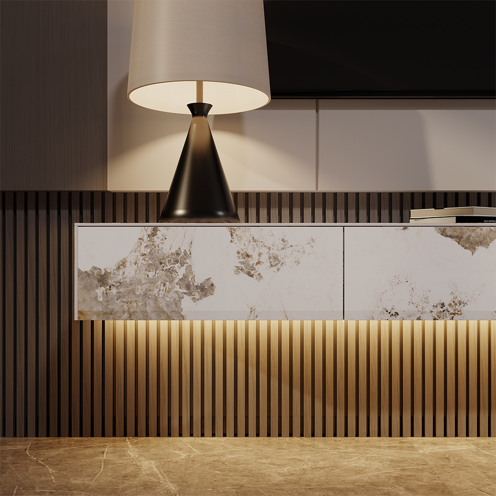 Float Modern Sintered Stone Floating TV Console