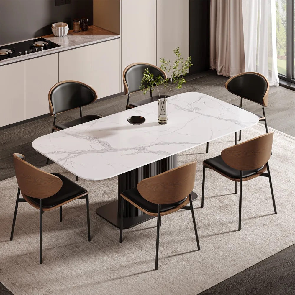 كراسي طعام فين الجلدية (مجموعة من قطعتين)