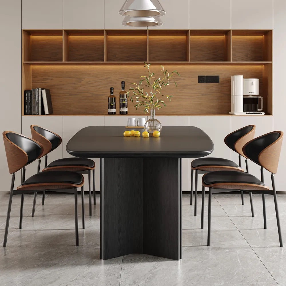 كراسي طعام فين الجلدية (مجموعة من قطعتين)