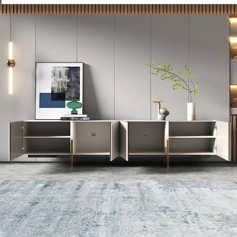 Auro Sintered Stone Fluted TV Console