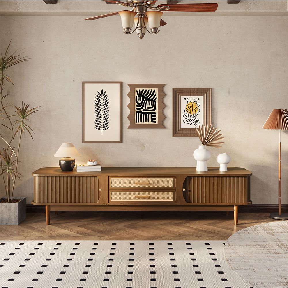 Solara 200 cm Woven Rattan Media Console