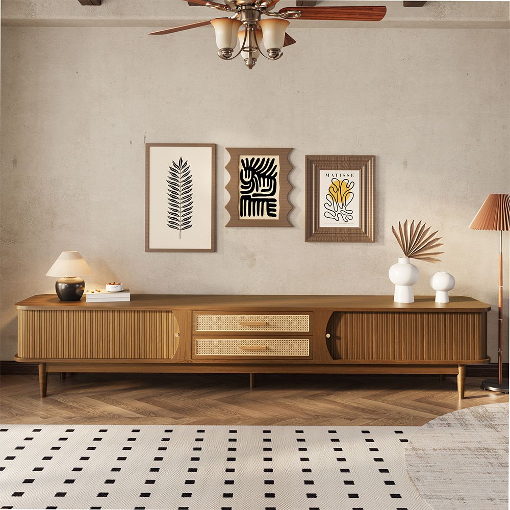Solara 200 cm Woven Rattan Media Console