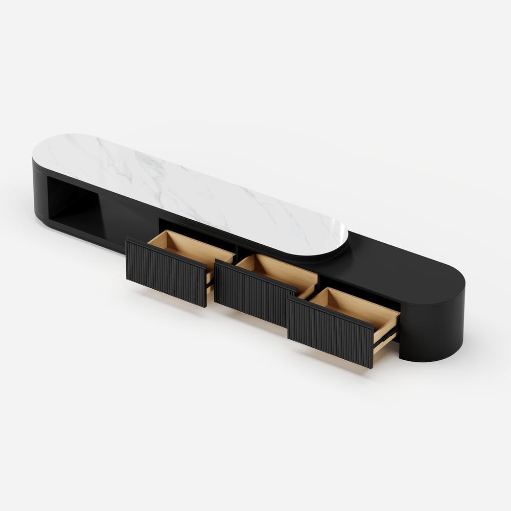 Nova Stone-Top Modular TV Console