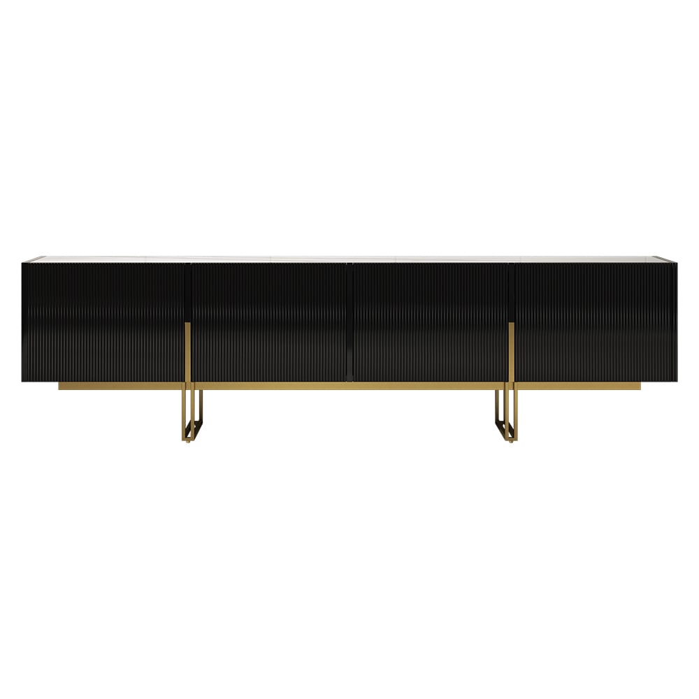 Auro Sintered Stone Fluted TV Console
