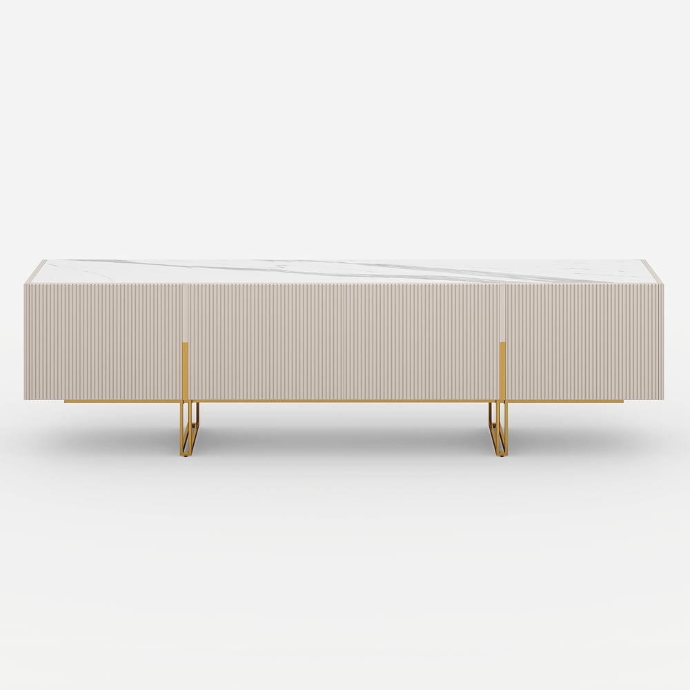 Auro Sintered Stone Fluted TV Console
