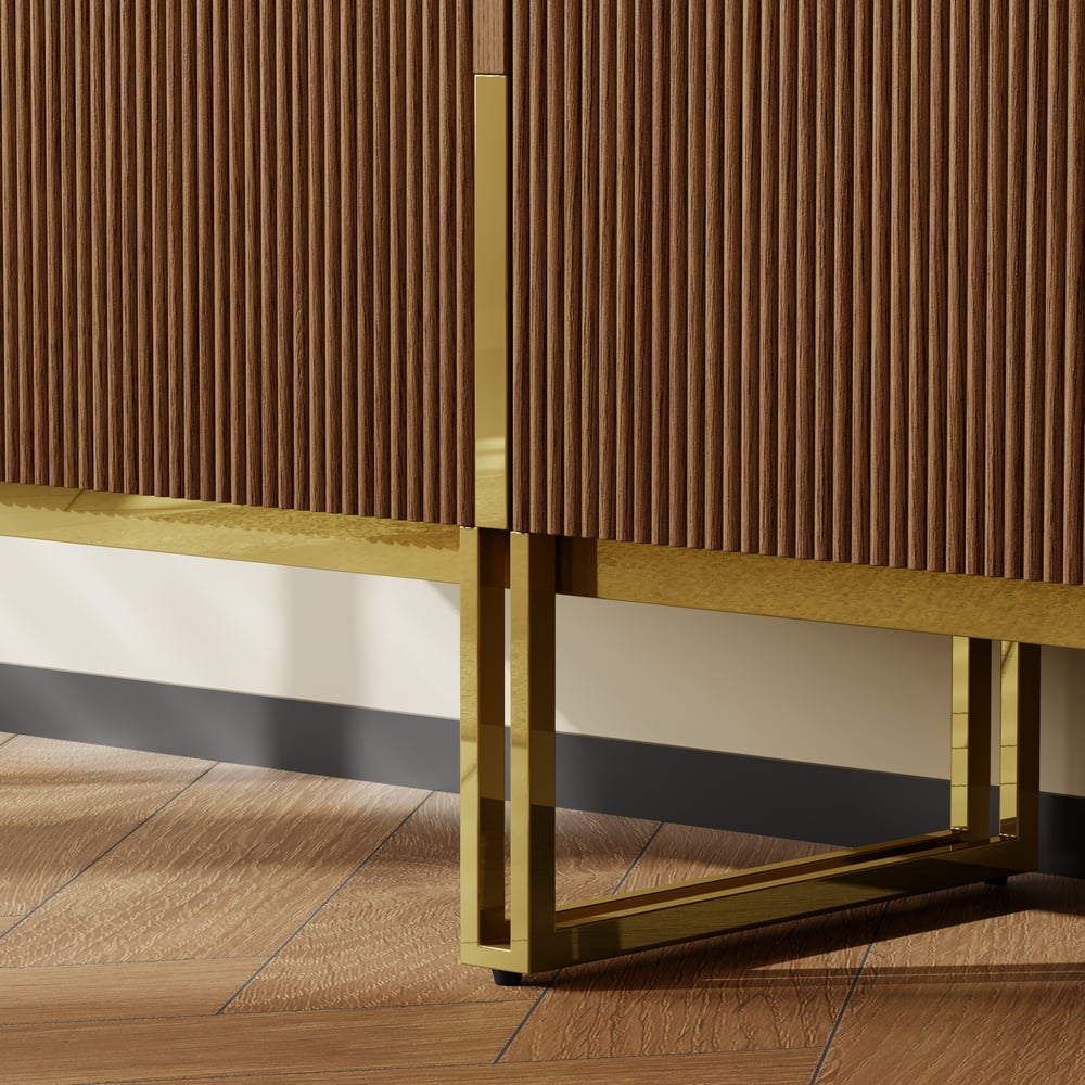 Auro Sintered Stone Fluted TV Console