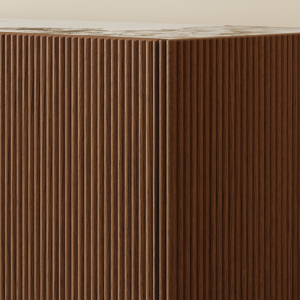 Auro Sintered Stone Fluted TV Console