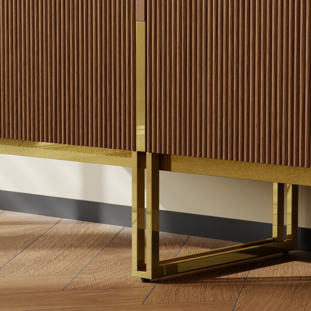 Auro Sintered Stone Fluted TV Console