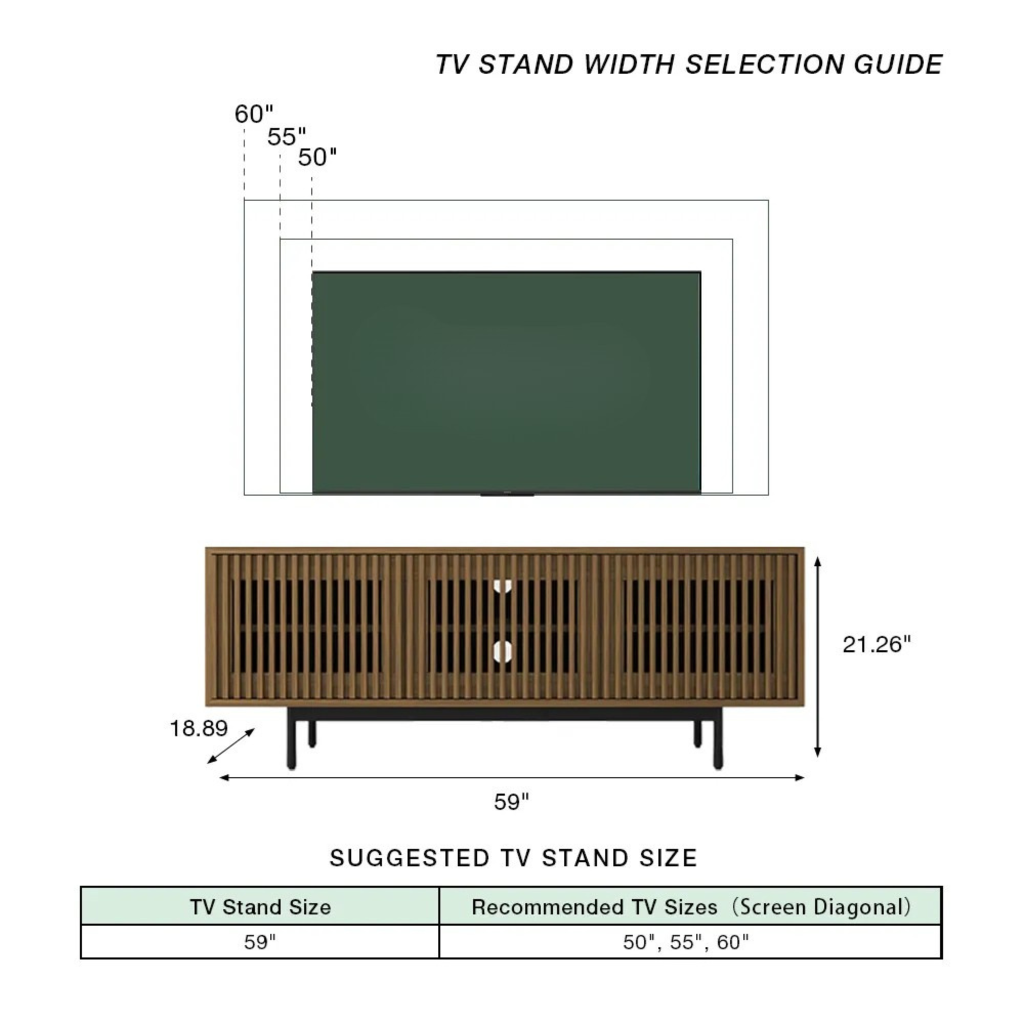 Walnut Color / Standard / 150cm TV Stand