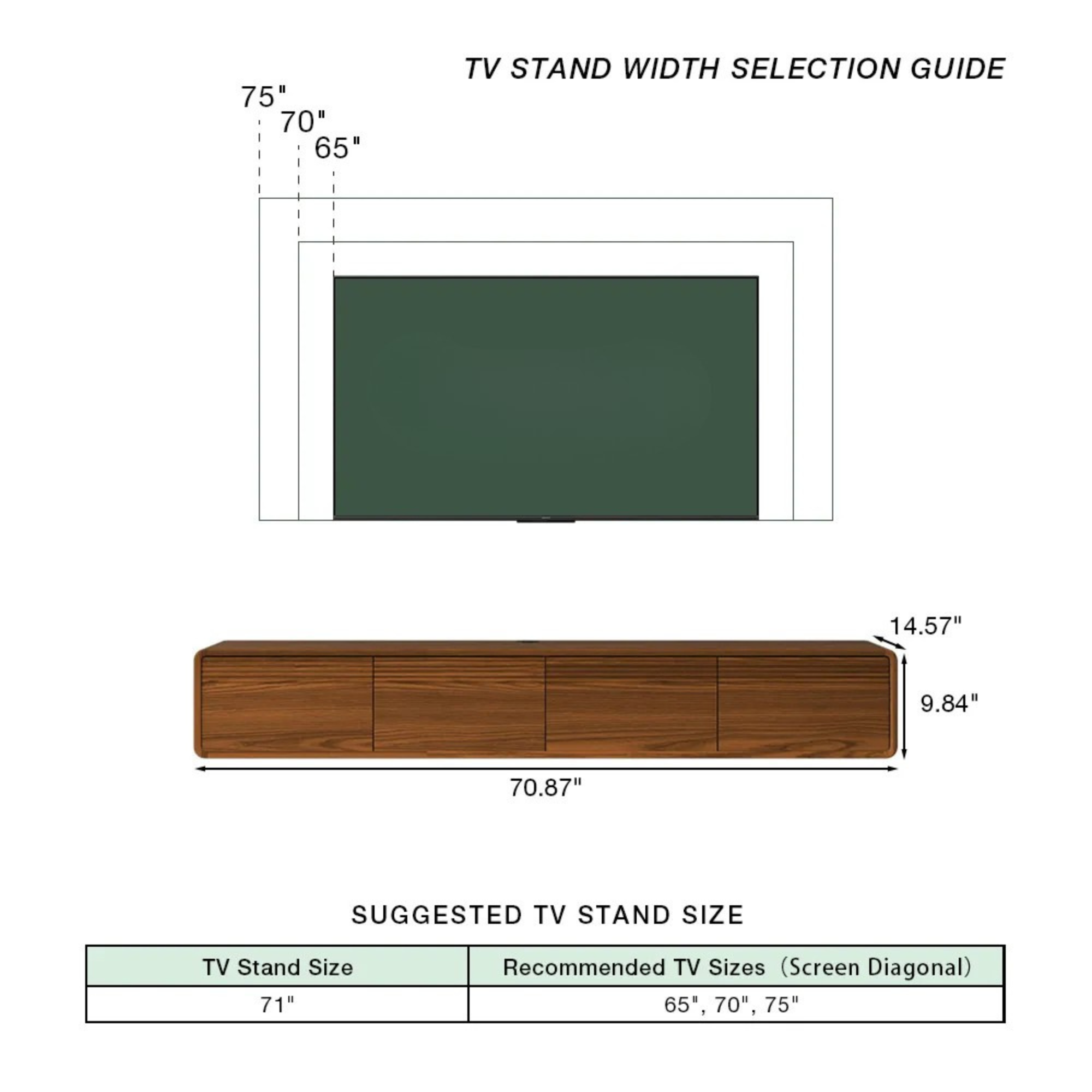 Walnut Color / LED lights / 71