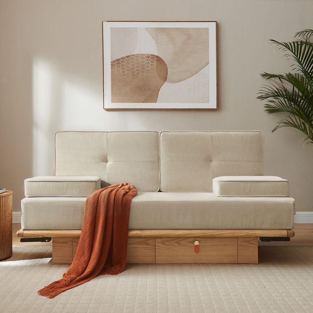 Varin Solid Wood Sofa Bed