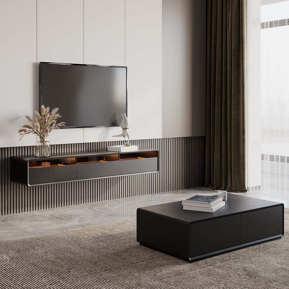 Veylan Floating LED Media Console