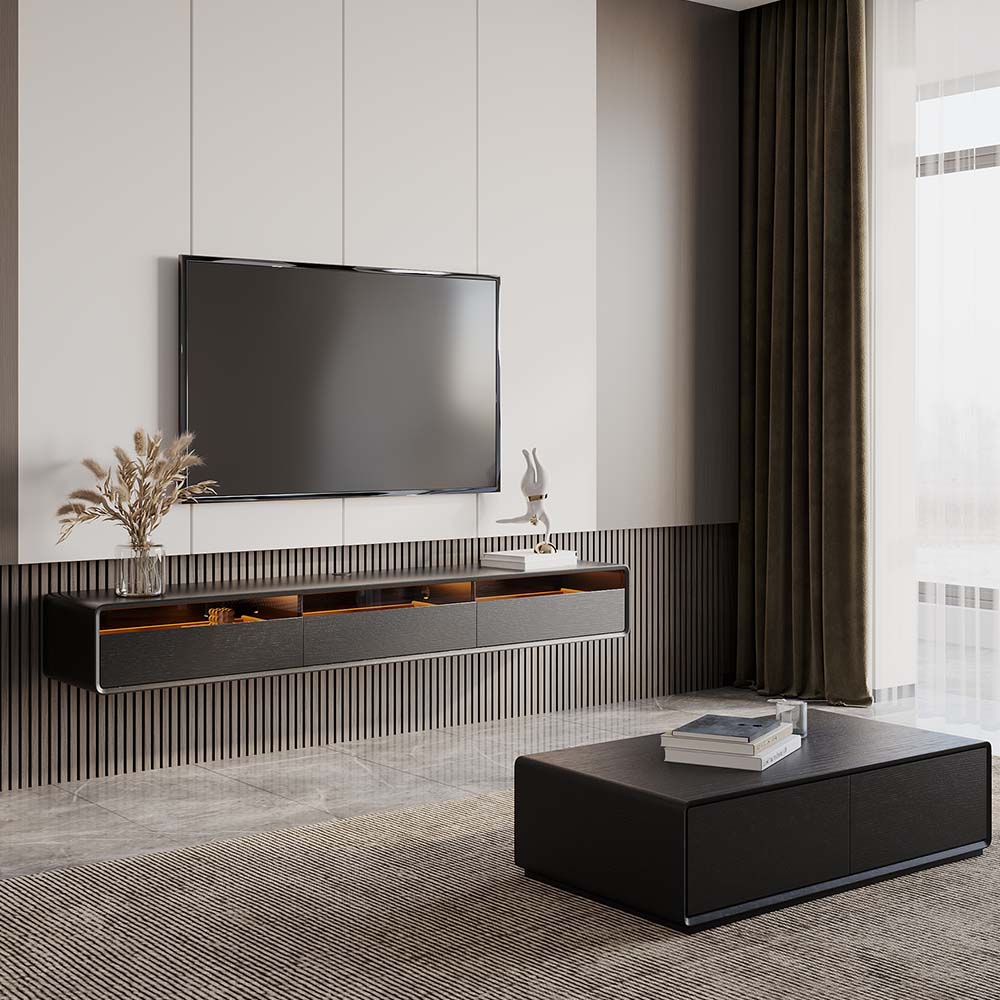 Veylan Floating LED Media Console