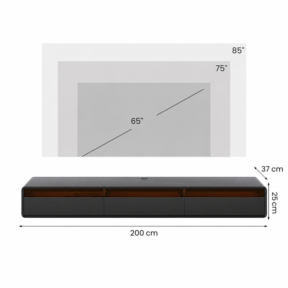 Veylan Floating LED Media Console