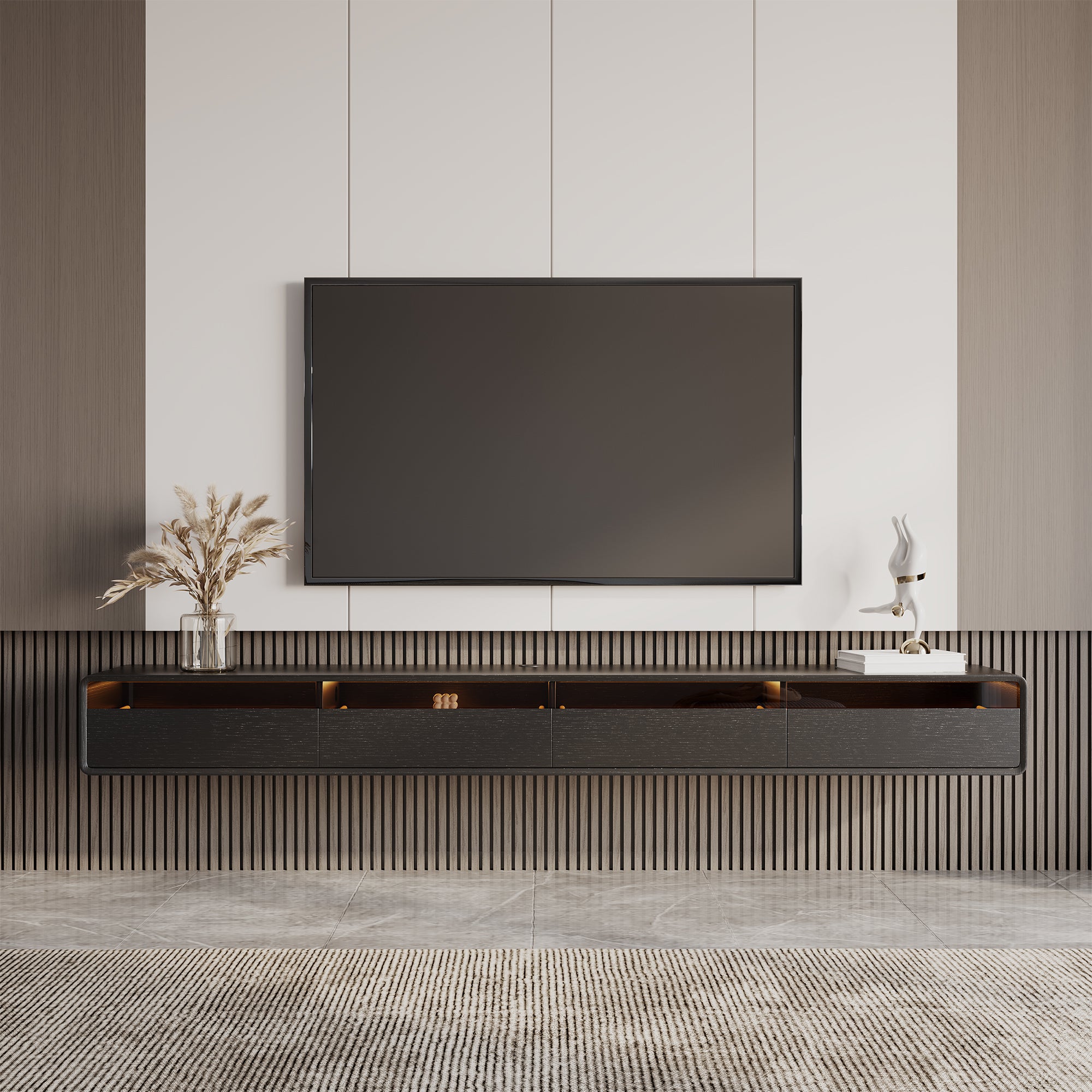 Veylan Floating LED Media Console