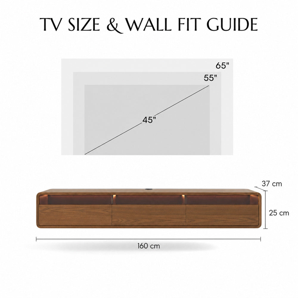 Veylan Floating LED Media Console