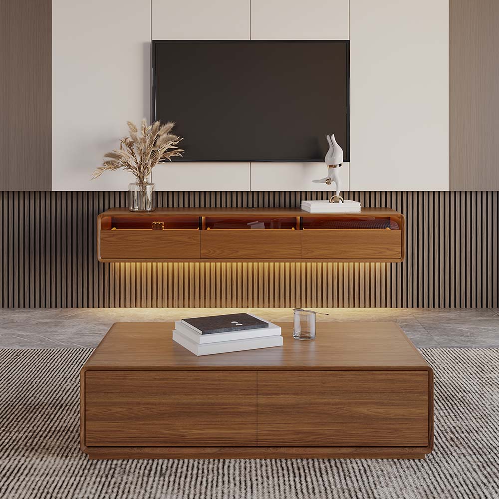 Veylan Floating LED Media Console