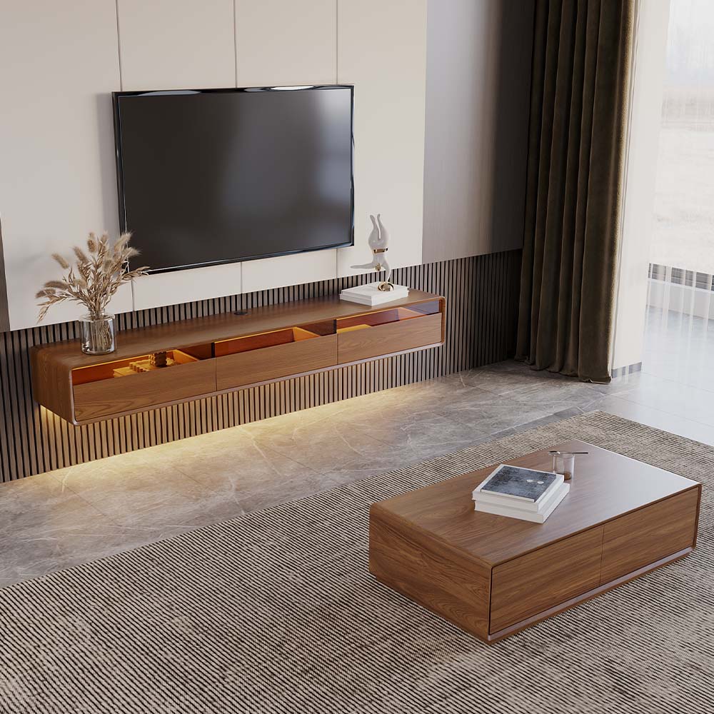 Veylan Floating LED Media Console