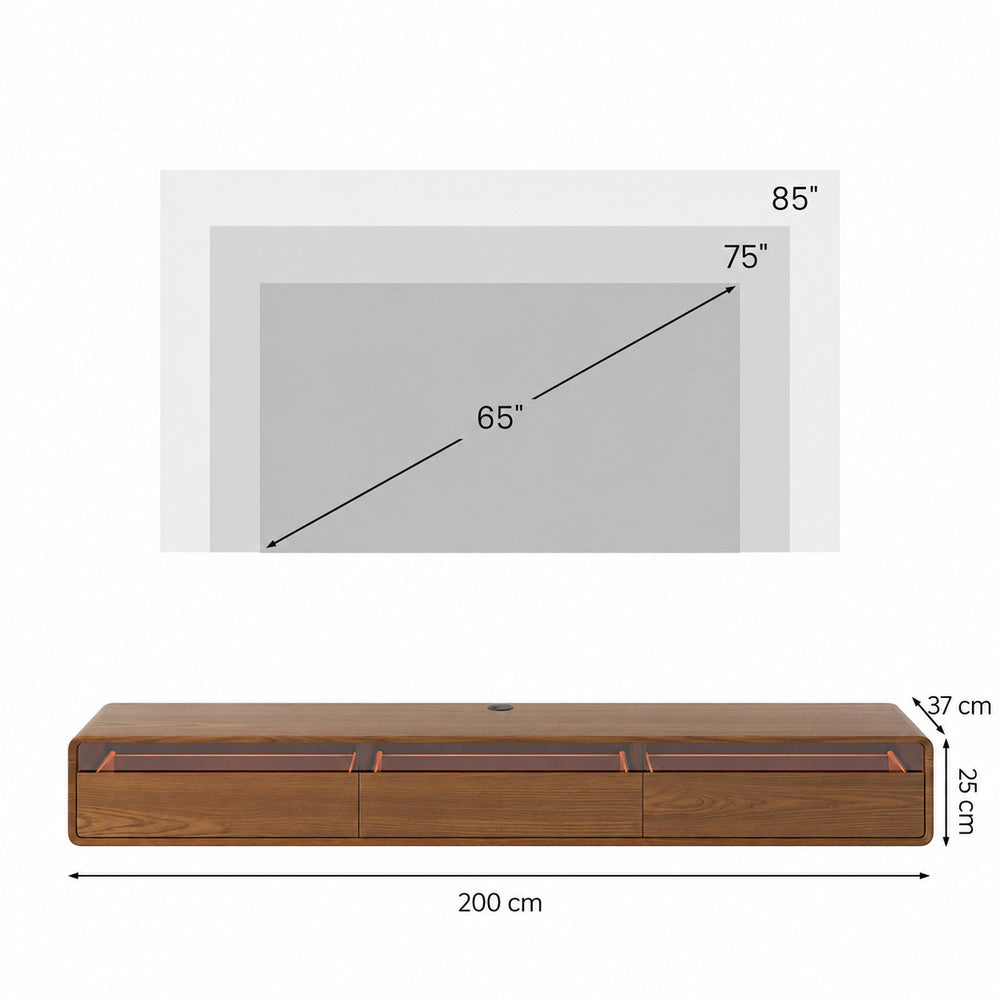 Veylan Floating LED Media Console