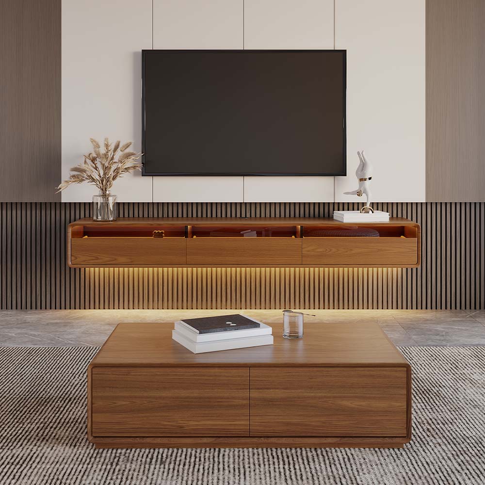 Veylan Floating LED Media Console